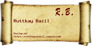 Ruttkay Bazil névjegykártya